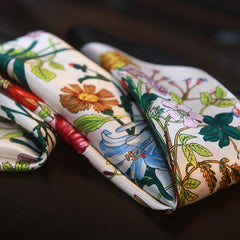100% Silk Scarf Women's Floral Print Kerchief Butterfly Square Scarves Fashion Soft Scarf