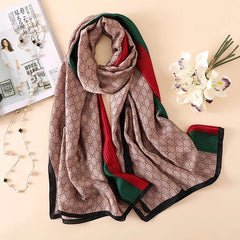 2023 Luxury Silk Scarf Design Popular Print Shawls New Scarves