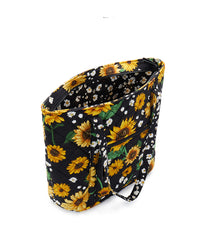 100% Cotton Quilted Tote Bag Sunflower Pattern