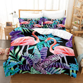 Cotton Cover Set Palm Leaf Bedding Set Flower Tropical Botanical Hawaiian Island Floral Queen King Polyester Quilt Cover