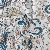 Flowers Table Cloth Classic Style Polyester White Lace Tablecloth Round Design