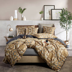 Cotton Comfort Silk Sleep Painted Floral Winter Bedding Set
