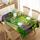 Cotton Tablecloth Flowers Plant Spring Theme Dining Room Outdoor