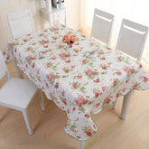 Simple Floral Tablecloth Antifouling Washable Tablecloth Kitchen Holiday Wedding Decoration Rectangular Table Cover Mantel Mesa