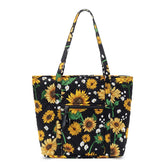 100% Cotton Quilted Tote Bag Sunflower Pattern