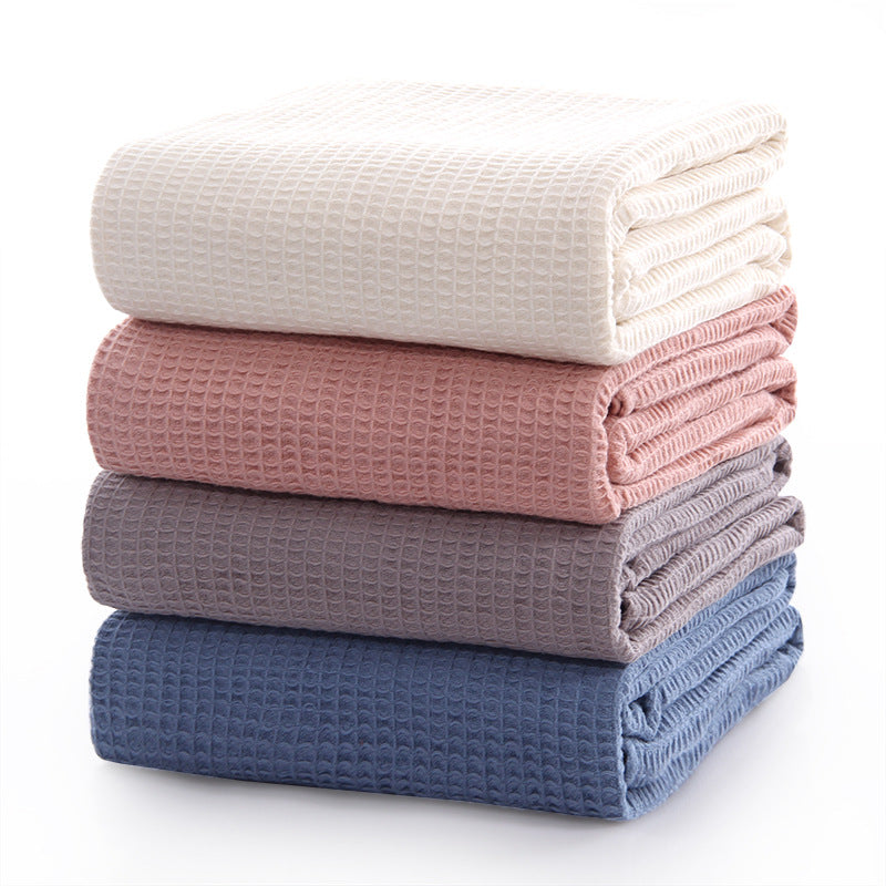 100% Cotton Waffle Covered Towel Towel Bath Towel Cozy Breathable Cotton Blanket