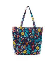 Bolso tote acolchado Estampado de flor de albaricoque