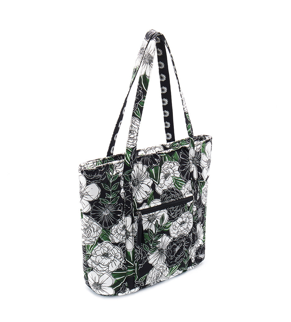 Bolso Tote Acolchado Estampado De Jazmín