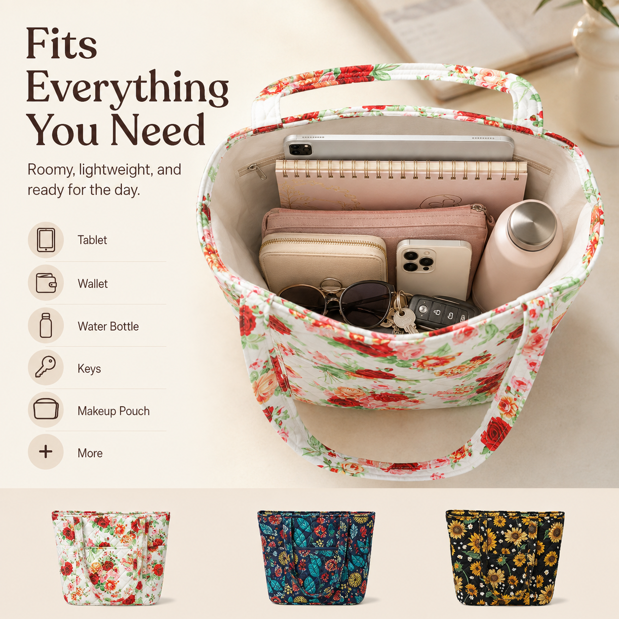 AVANCN Bloom & Go Floral Tote Collection