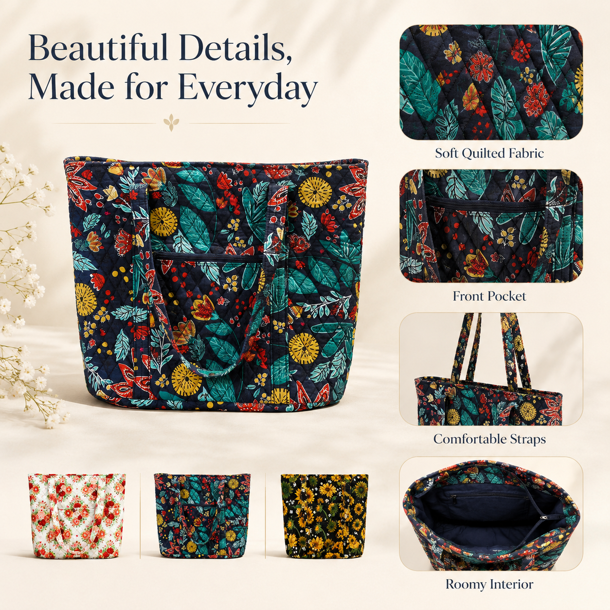 AVANCN Bloom & Go Floral Tote Collection