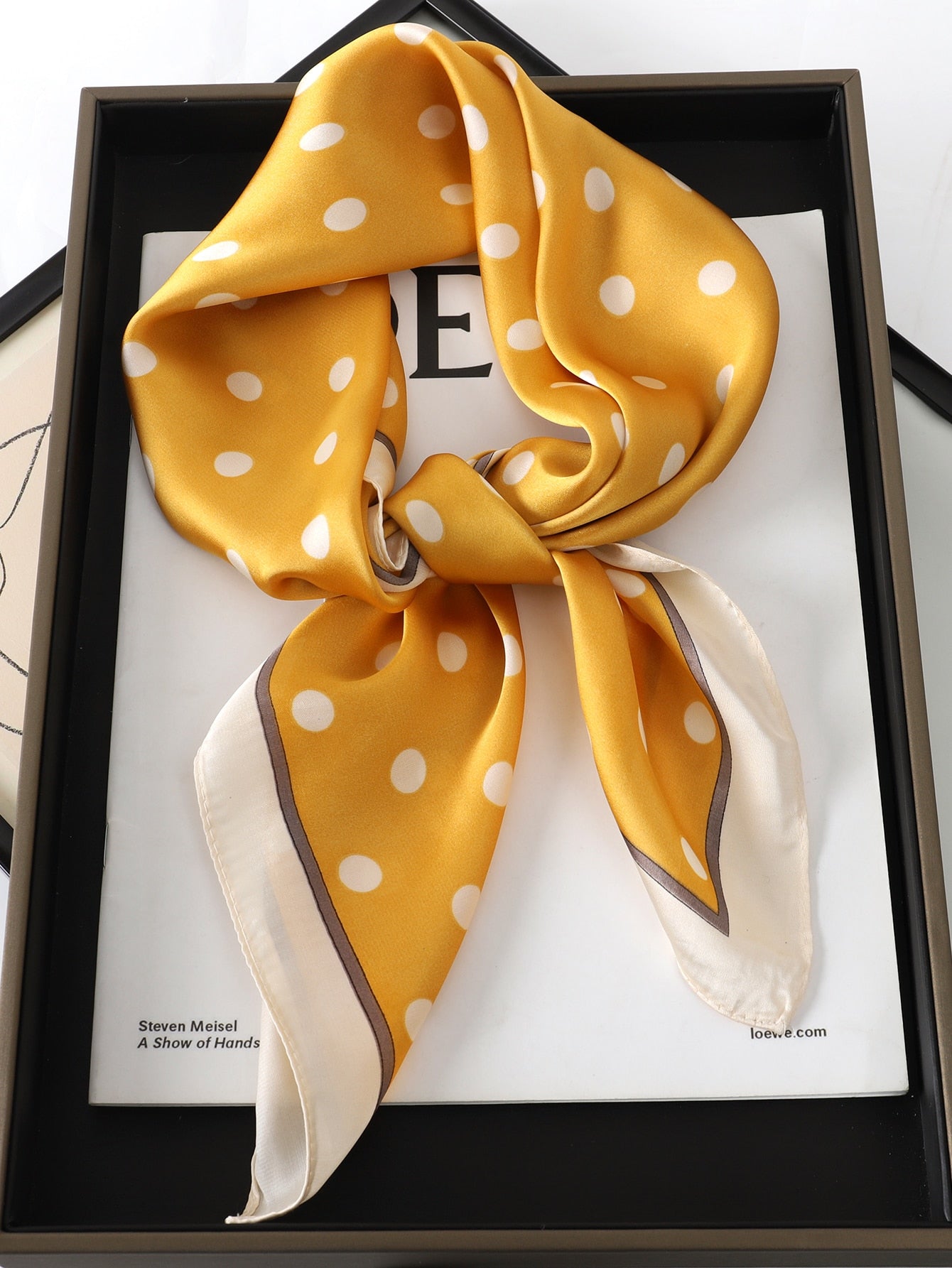 Flower Silk Square Scarf Women Satin Shawl Wrap Female Hair Band Wrist Luxury Headkerchief 70*70cm