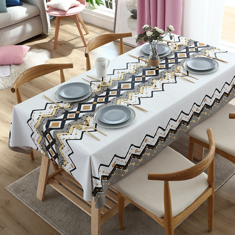 Creative Floral Printed Rectangular Tablecloth Fashion Coffee Tablecloth