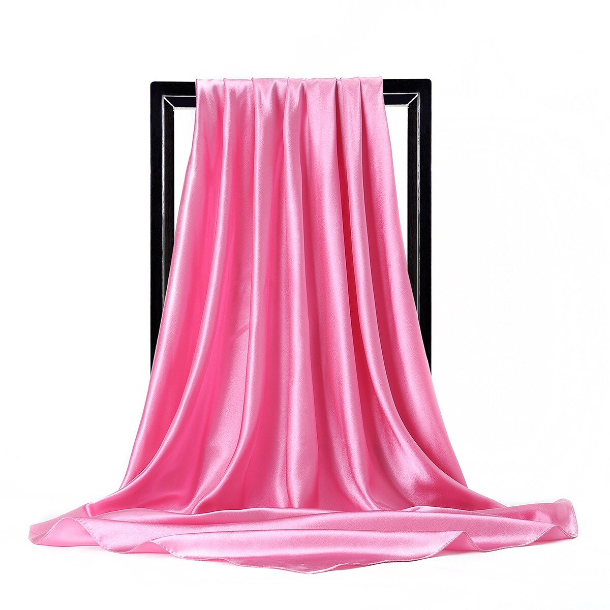 Luxury Silk Scarf Women Satin Solid Color Soft Silk Scarf