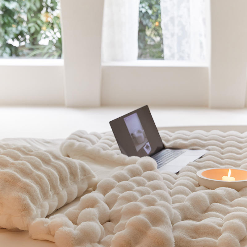 Luxury Fleece Fall/Winter Blanket Super Cozy Cotton Blanket