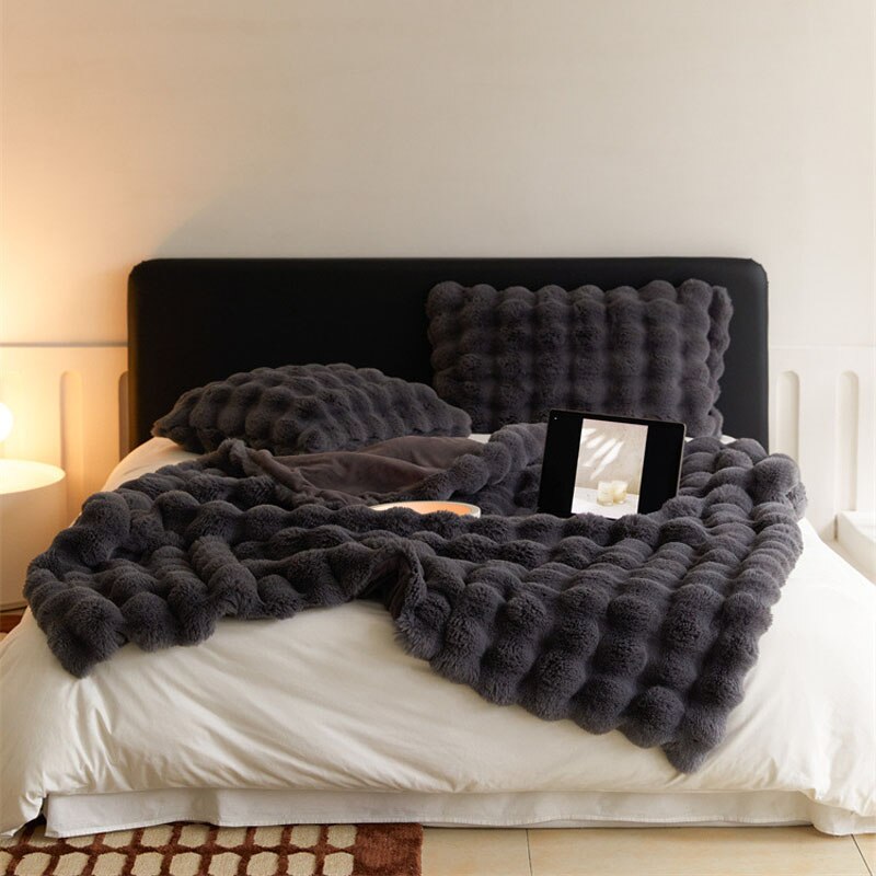 Luxury Fleece Fall/Winter Blanket Super Cozy Cotton Blanket