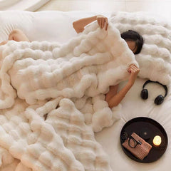 Luxury Fleece Fall/Winter Blanket Super Cozy Cotton Blanket