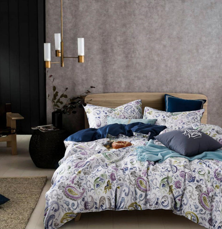 Luxury Quality Cotton Comfort Sleep Painted Floral Bedding Set