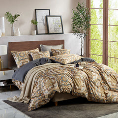 Cotton Comfort Silk Sleep Painted Floral Winter Bedding Set