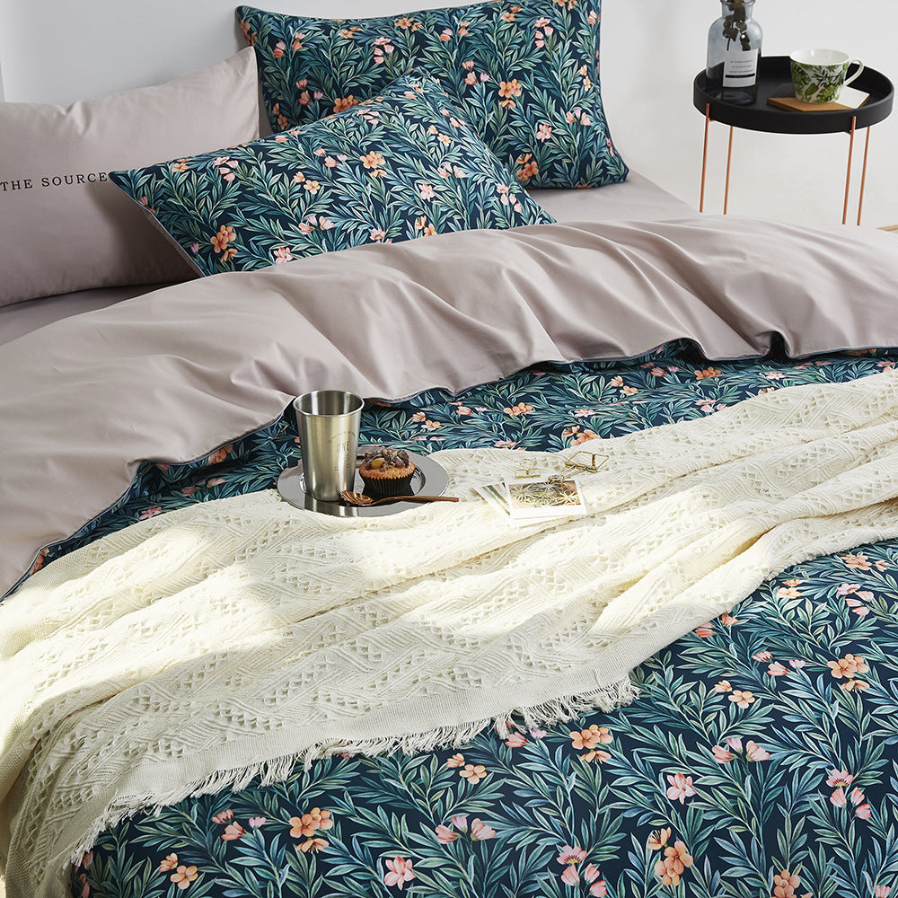 Luxury Quality Cotton Comfort Sleep Painted Floral Bedding Set