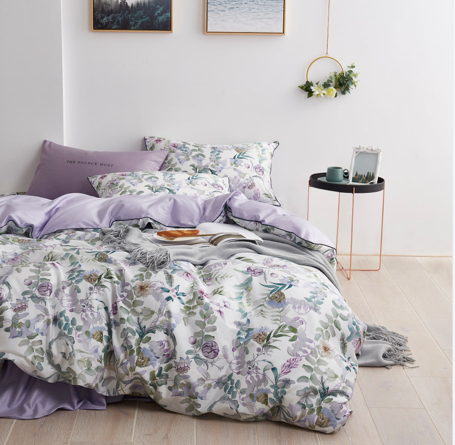 Luxury Quality Cotton Comfort Sleep Painted Floral Bedding Set