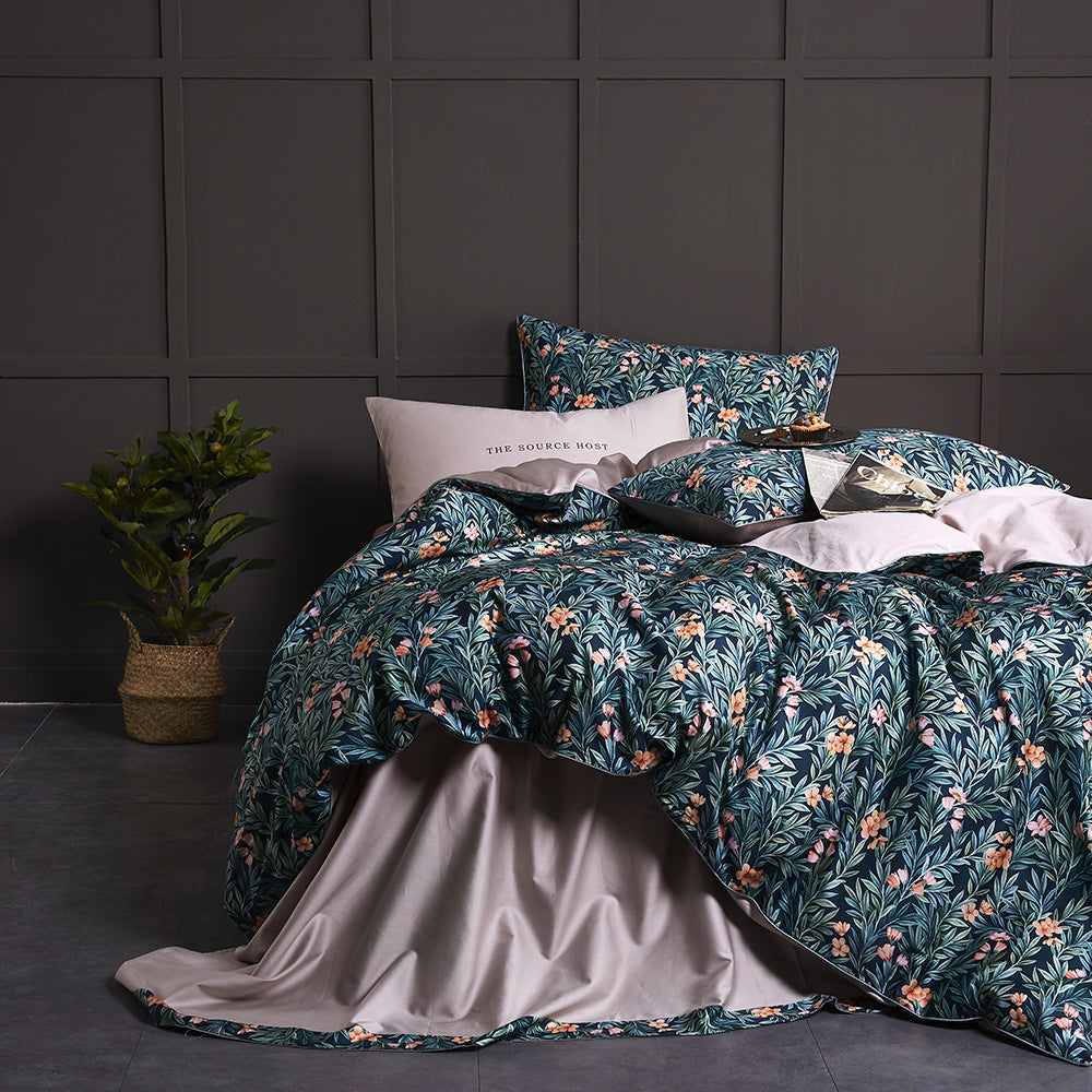 Luxury Quality Cotton Comfort Sleep Painted Floral Bedding Set