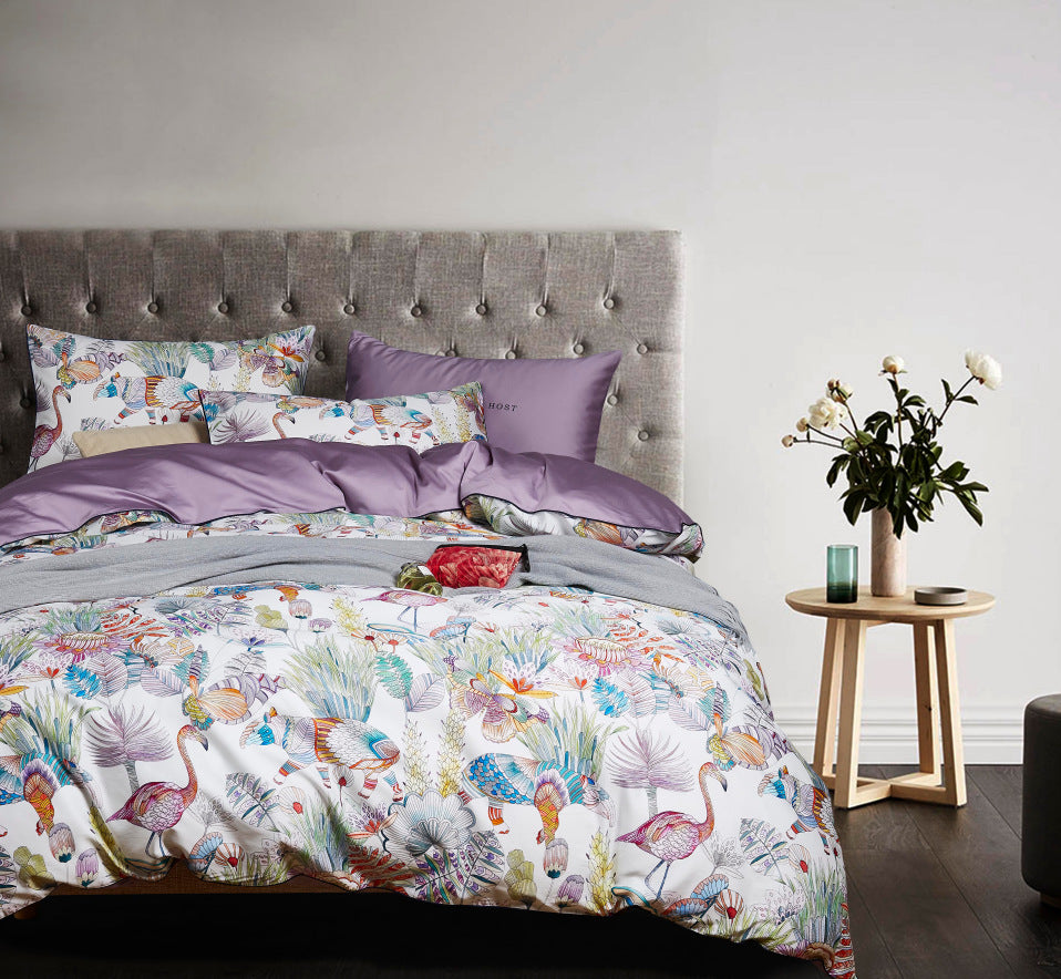 Luxury Quality Cotton Comfort Sleep Painted Floral Bedding Set