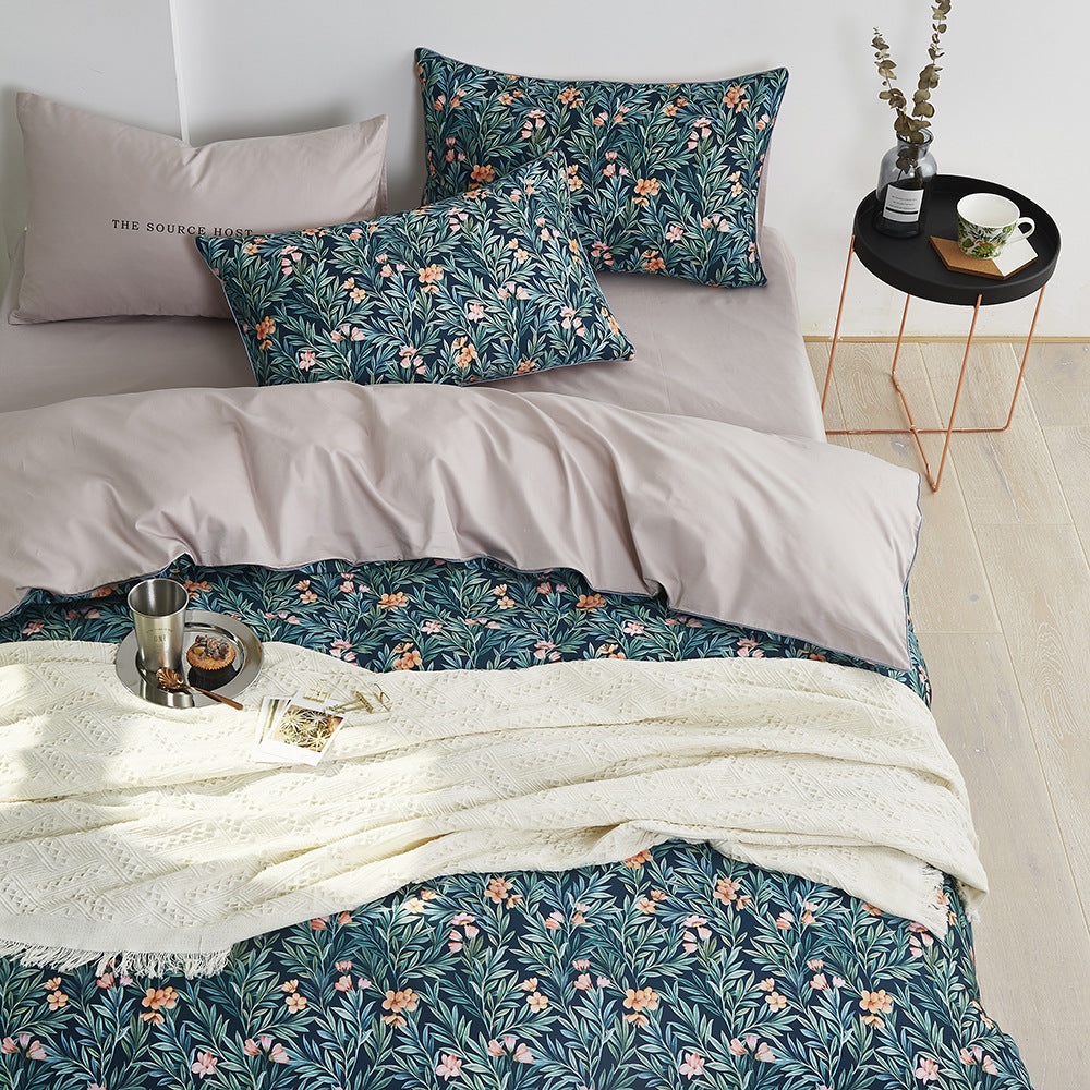 Luxury Quality Cotton Comfort Sleep Painted Floral Bedding Set