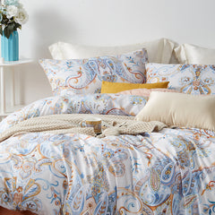 Juego de cama de algodón de lujo Comfort Sleep pintado con flores para otoño/invierno