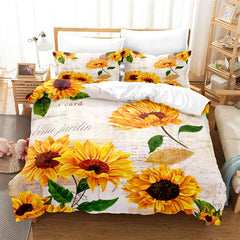 Sunflower Stripe Bedding Set